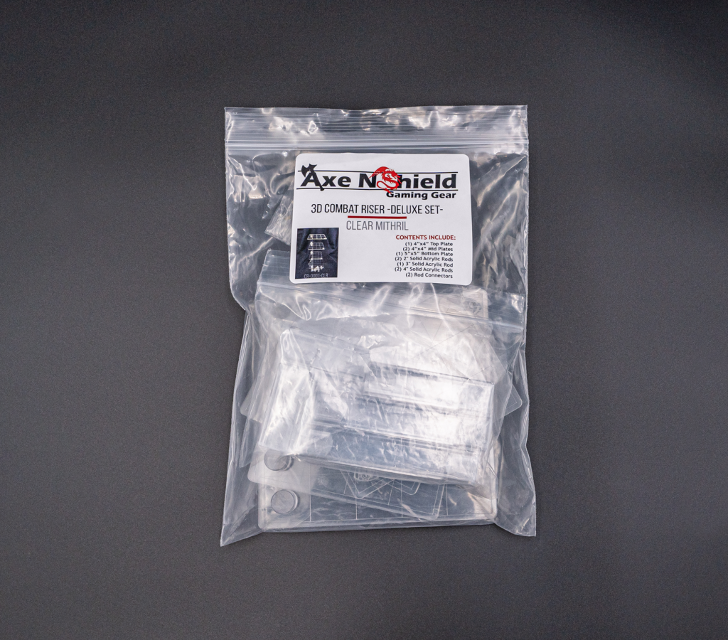 3D Combat Risers - Deluxe Set - Clear Mithril
